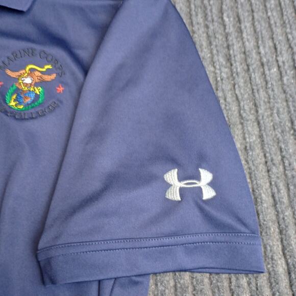 Under Armour Marine Corps War College Polo Shirt Blue - Picture 6 of 7